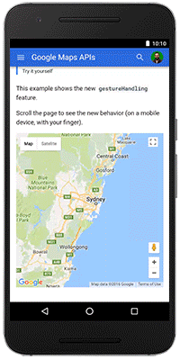 Mobile Google Maps Globema